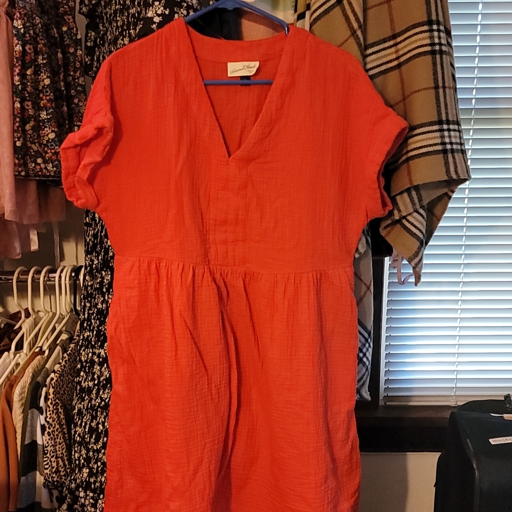 Red-orange dress